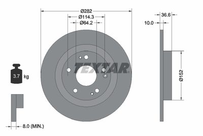 Brake Disc TEXTAR 92301303
