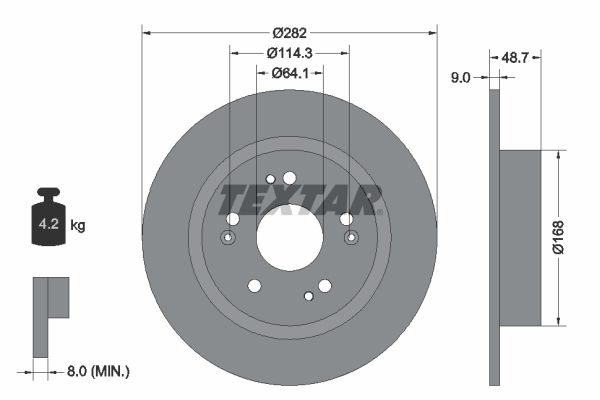 TEXTAR 92301603 Brake Disc