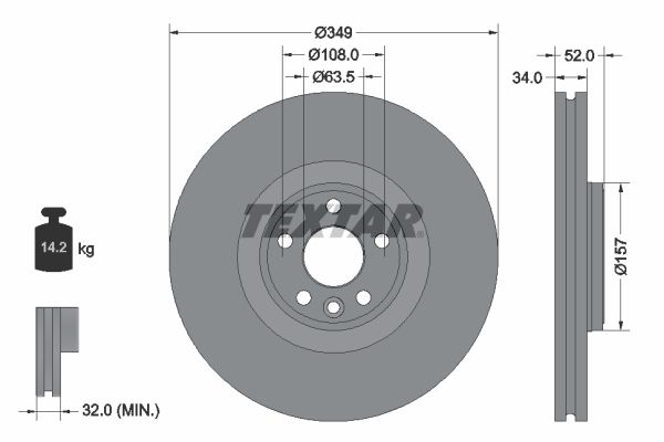 TEXTAR 92301805 Brake Disc