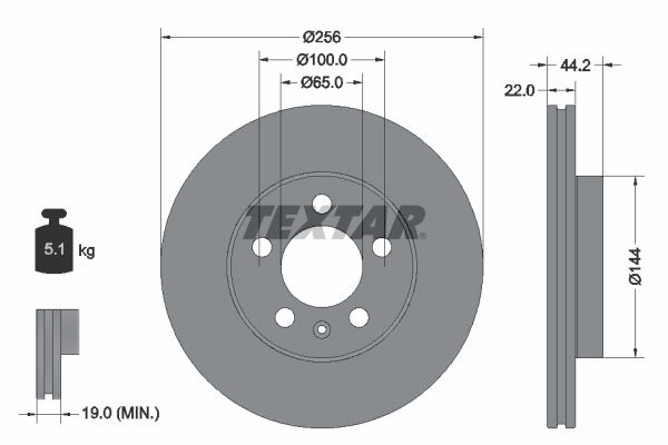 TEXTAR 92303803 Brake Disc