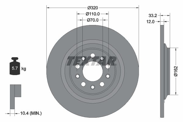 TEXTAR 92304103 Brake Disc