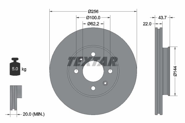 TEXTAR 92304603 Brake Disc