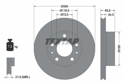 Brake Disc TEXTAR 92305203