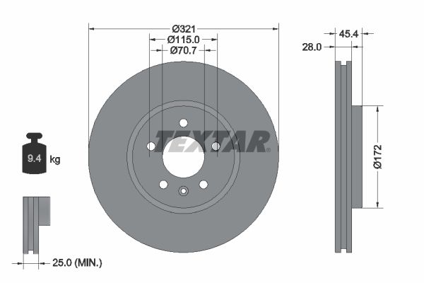 TEXTAR 92305505 Brake Disc
