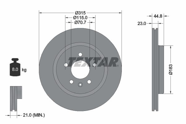 TEXTAR 92305603 Brake Disc