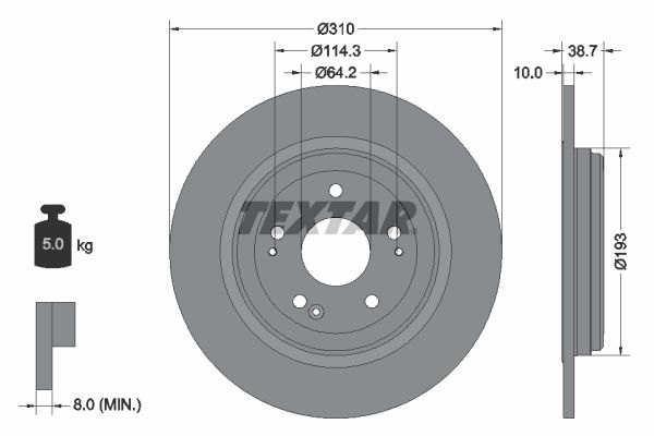 TEXTAR 92306103 Brake Disc