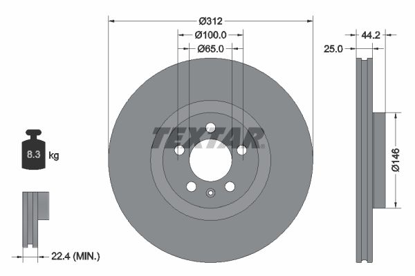 TEXTAR 92306405 Brake Disc
