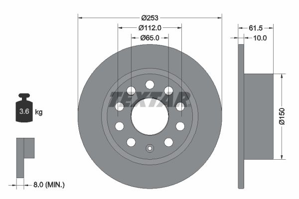 TEXTAR 92306603 Brake Disc