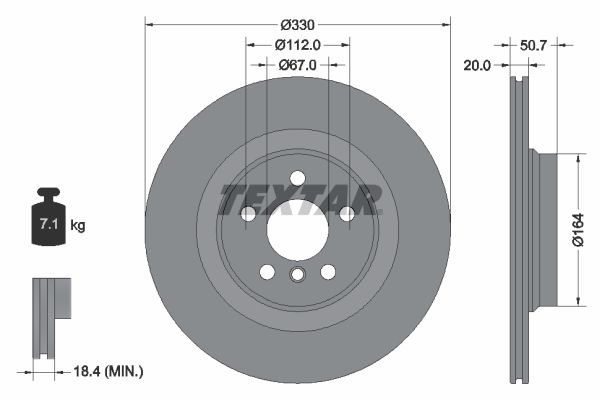 TEXTAR 92306805 Brake Disc