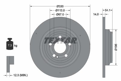 Brake Disc TEXTAR 92306905