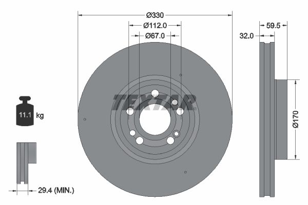 TEXTAR 92307105 Brake Disc