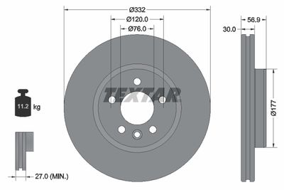 Brake Disc TEXTAR 92307705