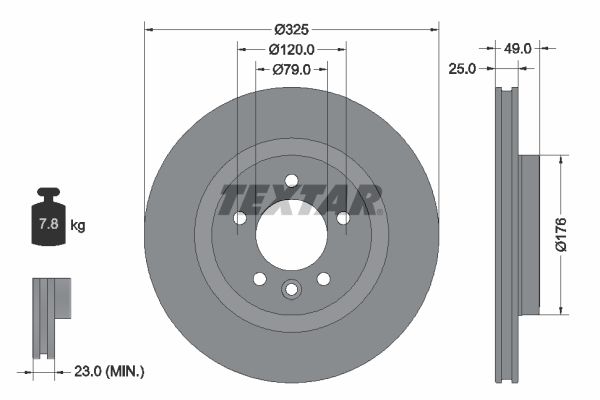 TEXTAR 92307803 Brake Disc
