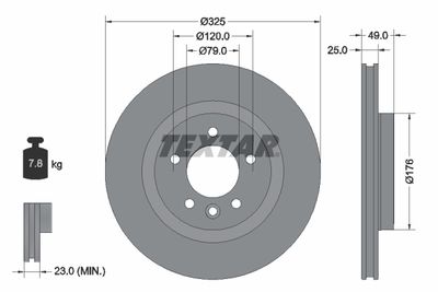 Brake Disc TEXTAR 92307803