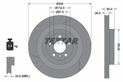 Brake Disc TEXTAR 92307905