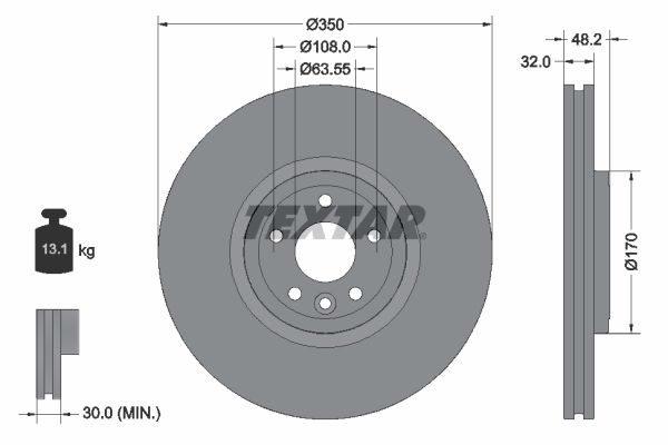 TEXTAR 92308205 Brake Disc