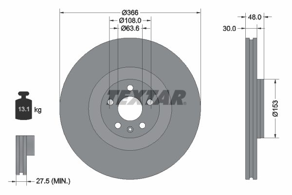 TEXTAR 92308905 Brake Disc