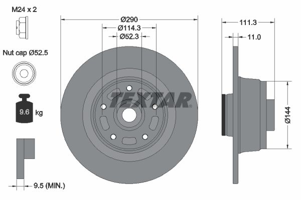 TEXTAR 92309003 Brake Disc