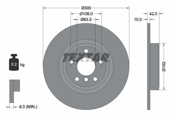 TEXTAR 92309505 Brake Disc