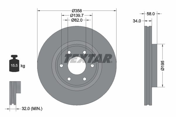 TEXTAR 92309803 Brake Disc