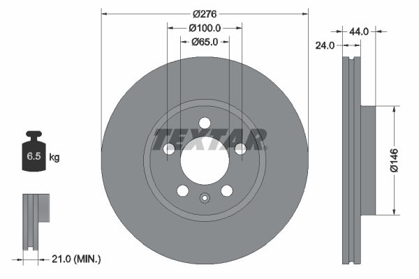 TEXTAR 92313703 Brake Disc