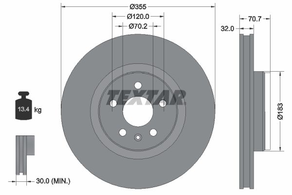 TEXTAR 92313905 Brake Disc