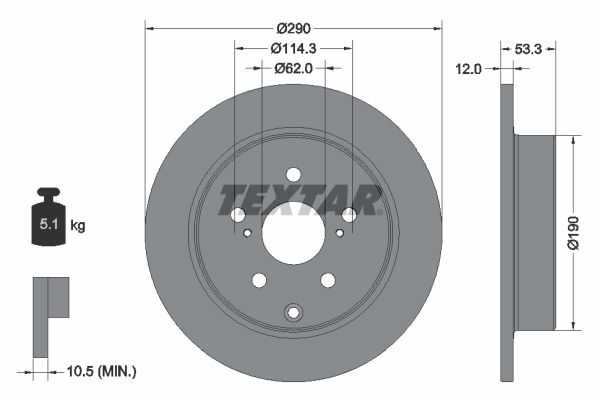TEXTAR 92314203 Brake Disc