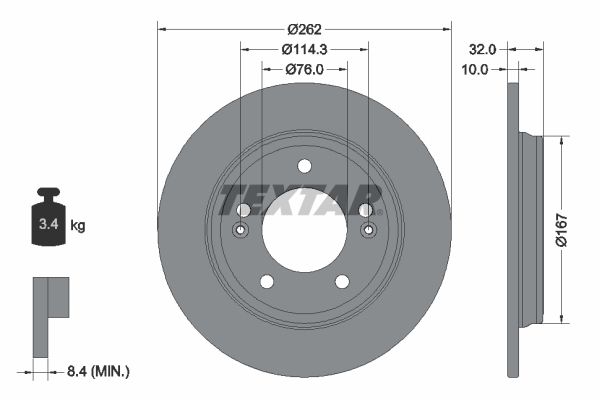 TEXTAR 92314403 Brake Disc