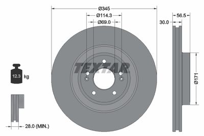 Brake Disc TEXTAR 92314805
