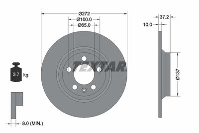 Brake Disc TEXTAR 92315303