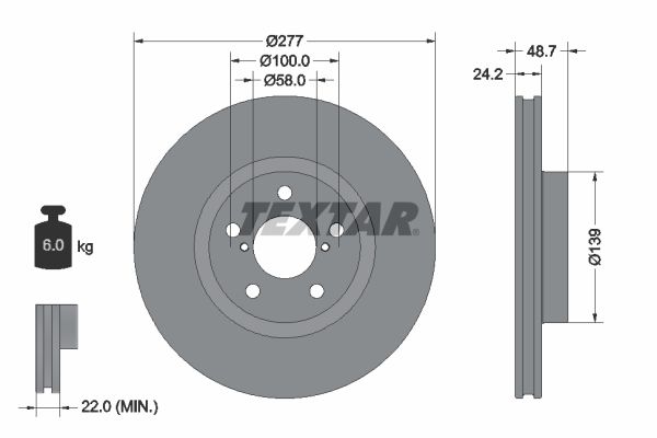 TEXTAR 92315403 Brake Disc