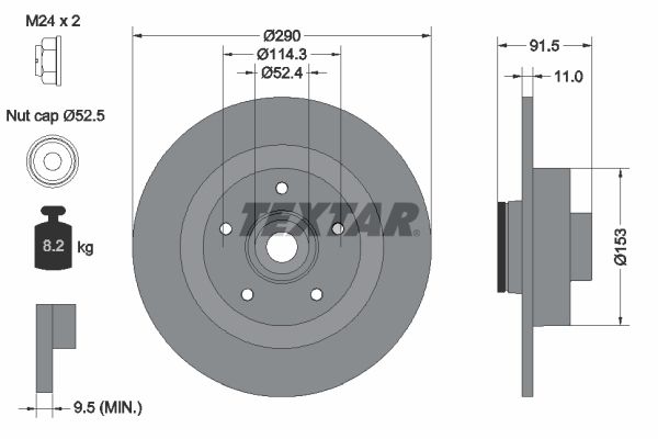 TEXTAR 92316503 Brake Disc