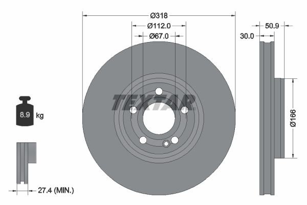 TEXTAR 92316705 Brake Disc