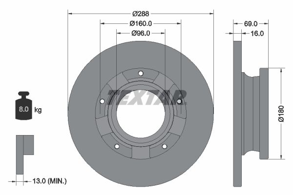 TEXTAR 92316903 Brake Disc