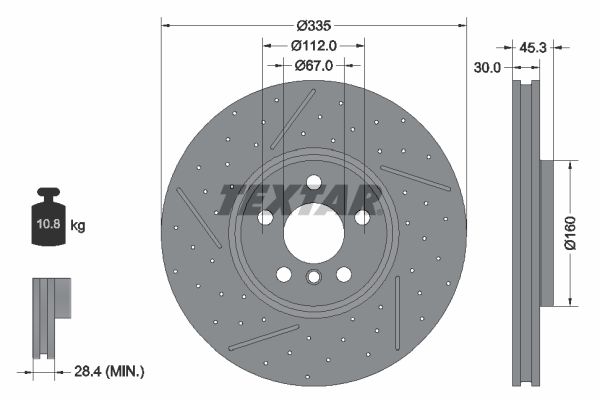 TEXTAR 92317105 Brake Disc