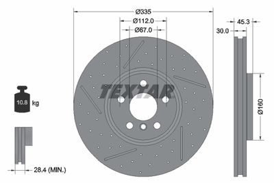 Brake Disc TEXTAR 92317105