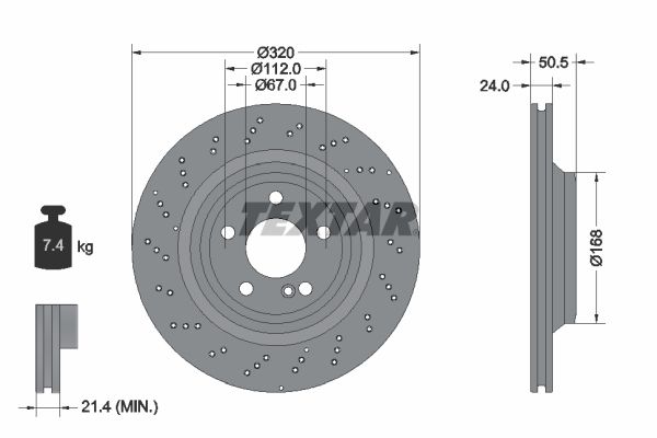 TEXTAR 92317505 Brake Disc