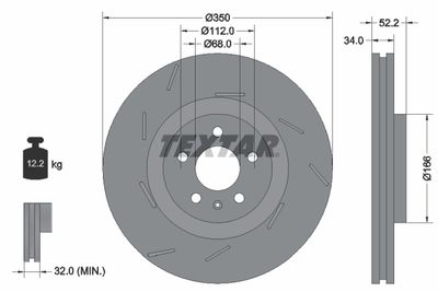 Brake Disc TEXTAR 92319005