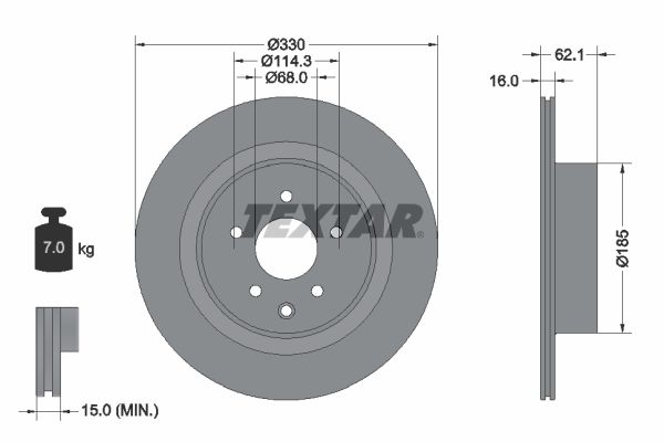TEXTAR 92319703 Brake Disc