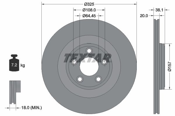 TEXTAR 92319905 Brake Disc