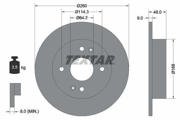 TEXTAR 92320203 Brake Disc