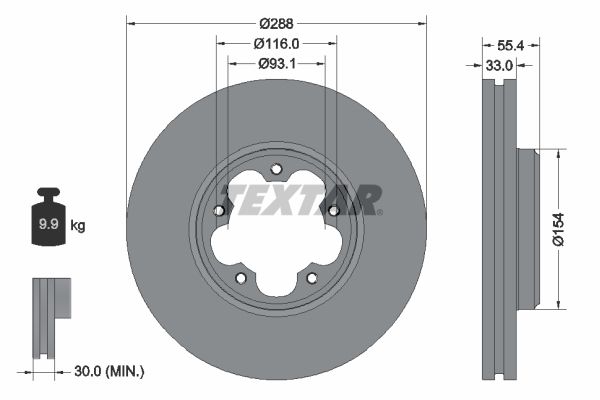 TEXTAR 92320303 Brake Disc