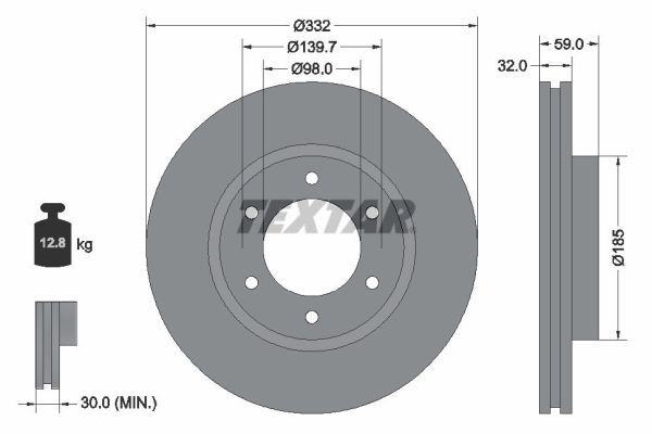 TEXTAR 92320803 Brake Disc