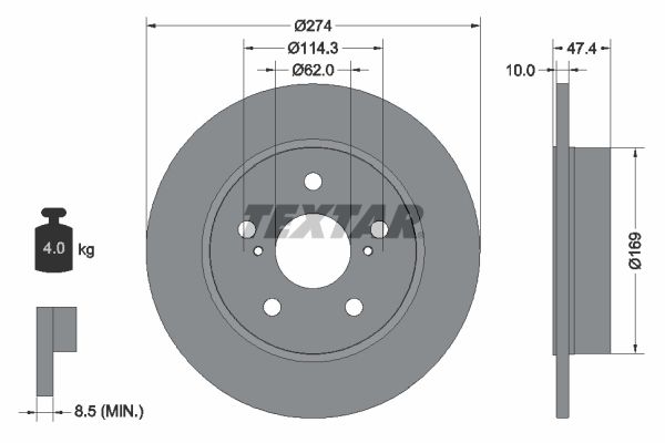 TEXTAR 92321103 Brake Disc
