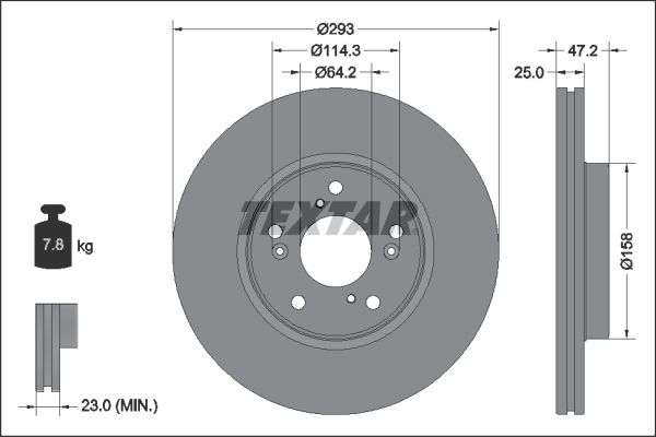TEXTAR 92321303 Brake Disc