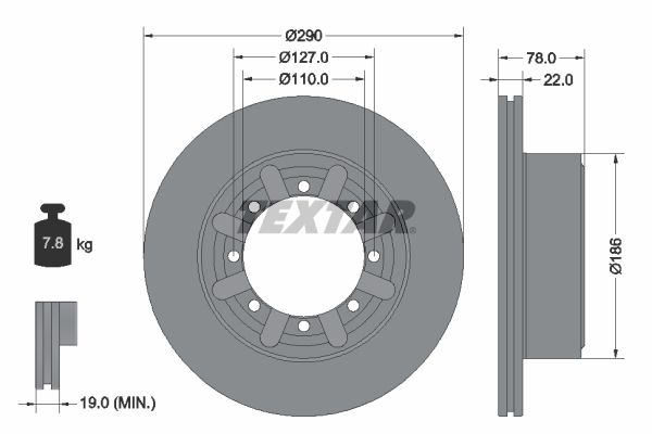 TEXTAR 92322303 Brake Disc