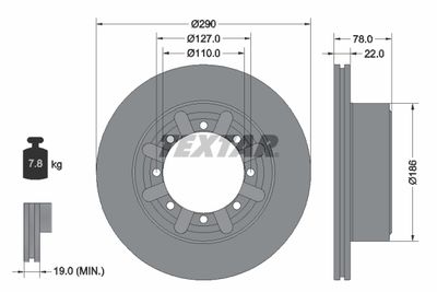 Brake Disc TEXTAR 92322303