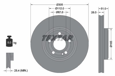 Brake Disc TEXTAR 92323405