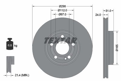 Brake Disc TEXTAR 92323505