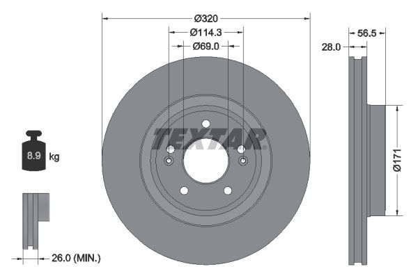TEXTAR 92323605 Brake Disc